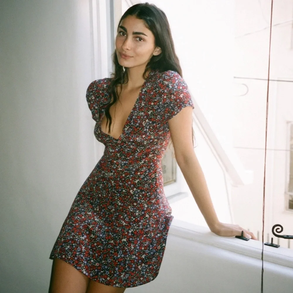 Realisation Par Floral Mini Dress - Red and Purple - Picture 2 of 8